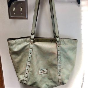 Patricia Nash Light Green Slouch Bag